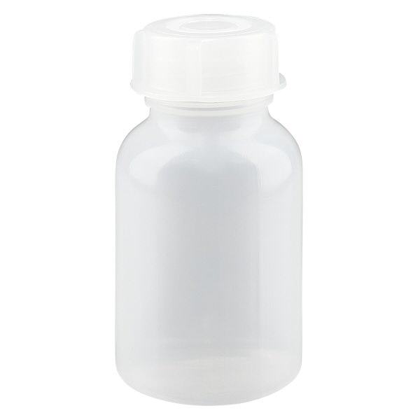 Butelka laboratoryjna 100 ml z szeroką szyjką i zakrętką Butelka laboratoryjna 100 ml z szeroką szyjką i zakrętką