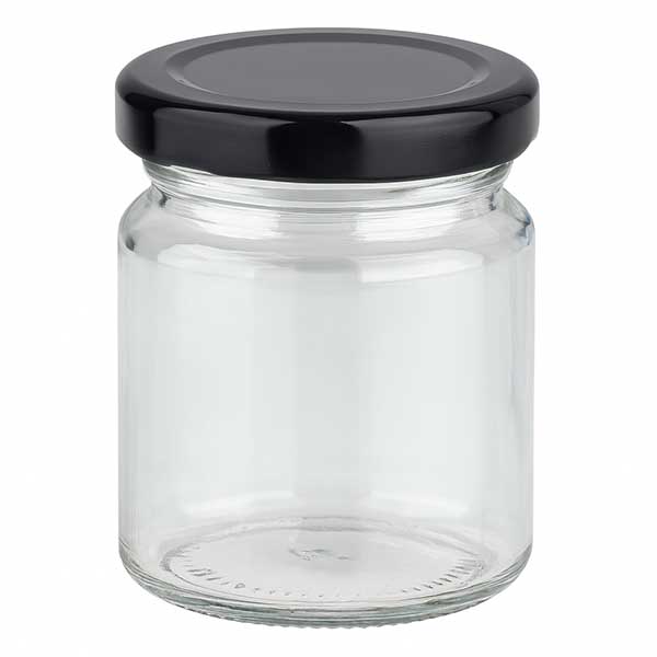 Szklanka okrągła 53 ml z pokrywką BasicSeal czarna UN..