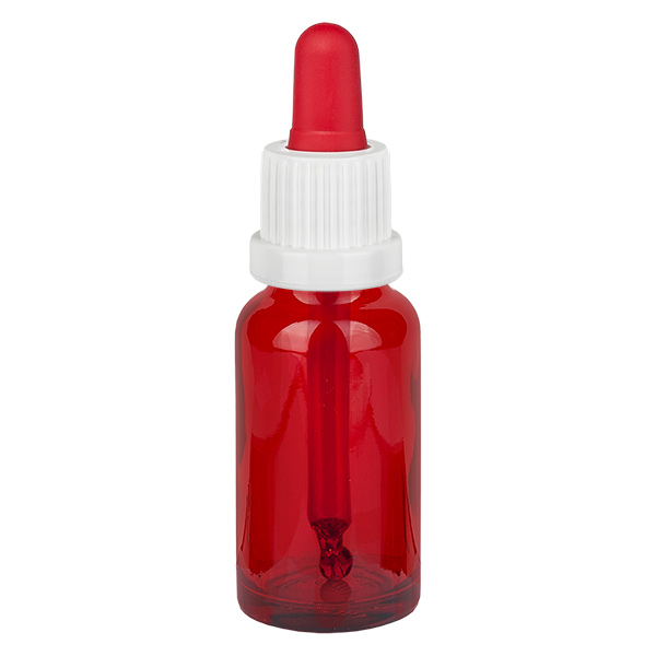 Butelka z pipetą 20 ml biała/czerwona OV RedLine UT18/20 Butelka z pipetą 20 ml biała/czerwona OV RedLine UT18/20