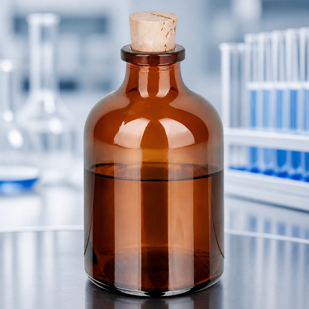 Butelka z bursztynowego szkła 50 ml z korkiem 11/14 mm Handliche Braunglasflasche 50ml mit Korken als Verpackungslösung für Naturheilmittel