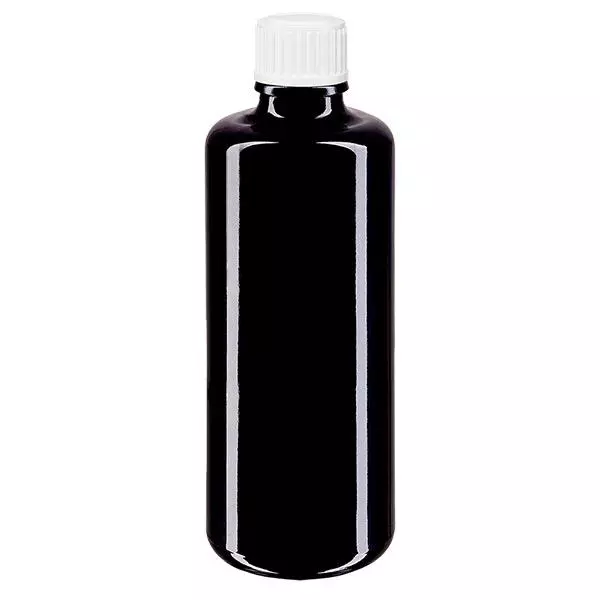 Butelka apteczna viol. 100ml zakraplacz biały 0,8mm szt. Butelka apteczna viol. 100ml zakraplacz biały 0,8mm szt.