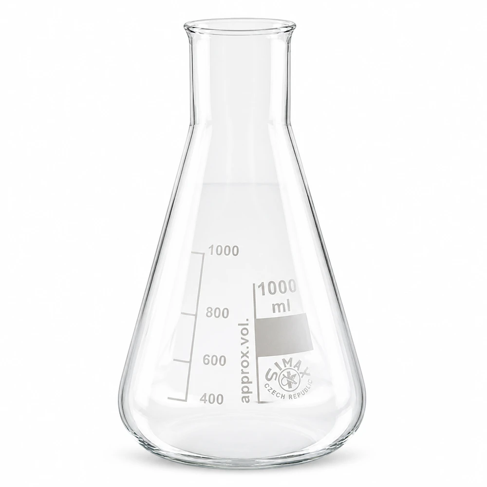 Kolba Erlenmeyera z szeroką szyjką 1000 ml Kolba Erlenmeyera z szeroką szyjką 1000 ml