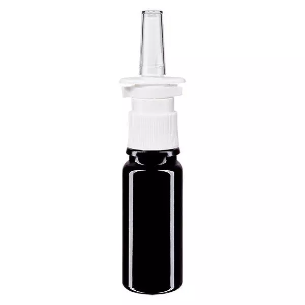 Butelka apteczna viol. 10ml atomizer do nosa biały St Butelka apteczna viol. 10ml atomizer do nosa biały St