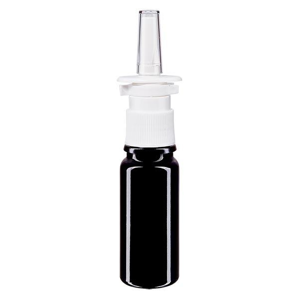 Butelka apteczna viol. 10ml atomizer do nosa biały St Butelka apteczna viol. 10ml atomizer do nosa biały St