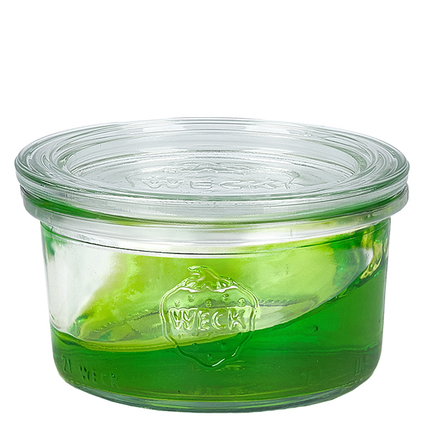 Zestaw 12 słoików Weck 165 ml, słoik z pokrywką i 12 szklanymi pokrywkami Zestaw 12 słoików Weck 165 ml, słoik z pokrywką i 12 szklanymi pokrywkami