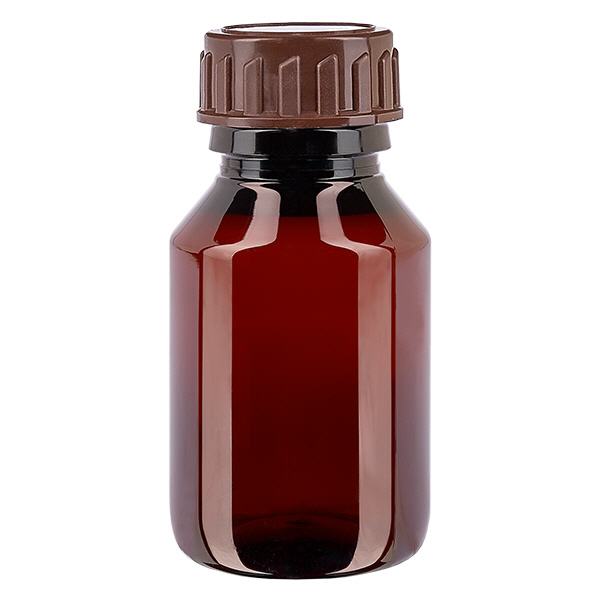 Butelka PET 50 ml z brązową nakrętką Standard Butelka PET 50 ml z brązową nakrętką Standard