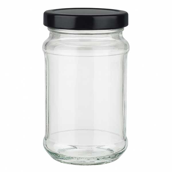 Słoik okrągły 390 ml z pokrywką BasicSeal, czarny UNiTWIST