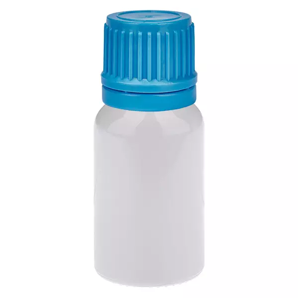 Butelka 10 ml, zakrętka 11 mm, niebieska, zamknięcie zabezpieczające WhiteLine UT18/10 Butelka 10 ml, zakrętka 11 mm, niebieska, zamknięcie zabezpieczające WhiteLine UT18/10