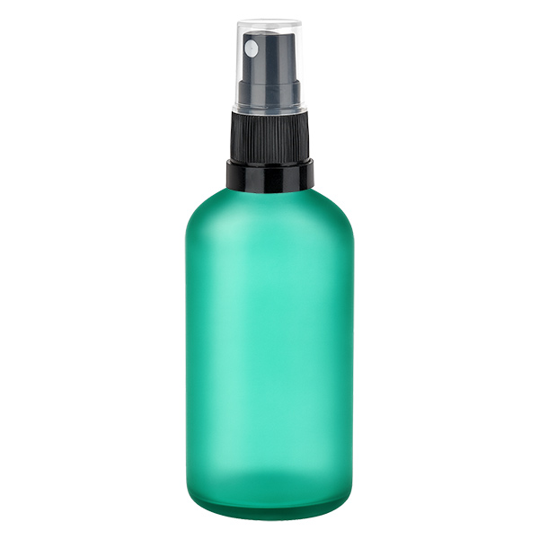 100 ml butelka ze spryskiwaczem czarna/przezroczysta STD GreenLine UT18/100