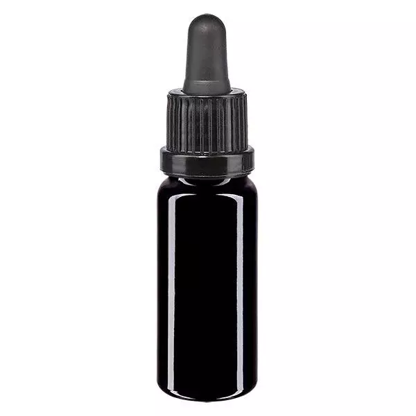 Butelka apteczna viol. 10ml pipeta czarna OV Butelka apteczna viol. 10ml pipeta czarna OV