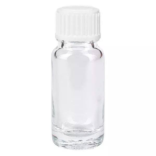 Butelka apteczna przezroczysta 10ml zakrętka biała szt. Butelka apteczna przezroczysta 10ml zakrętka biała szt.
