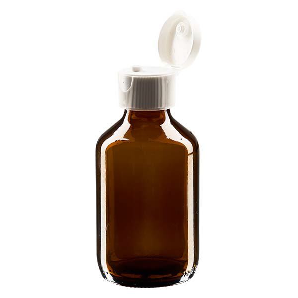 Butelka na lek 150 ml, brązowa, z klapką ApoGlas. Farmaceutyczna jakość produkcji UE. Gwint 28 mm (PP28). (syrop, butelka z lekkiego szkła) Butelka na lek 150 ml, brązowa, z klapką ApoGlas. Farmaceutyczna jakość produkcji UE. Gwint 28 mm (PP28). (syrop, butelka z lekkiego szkła)