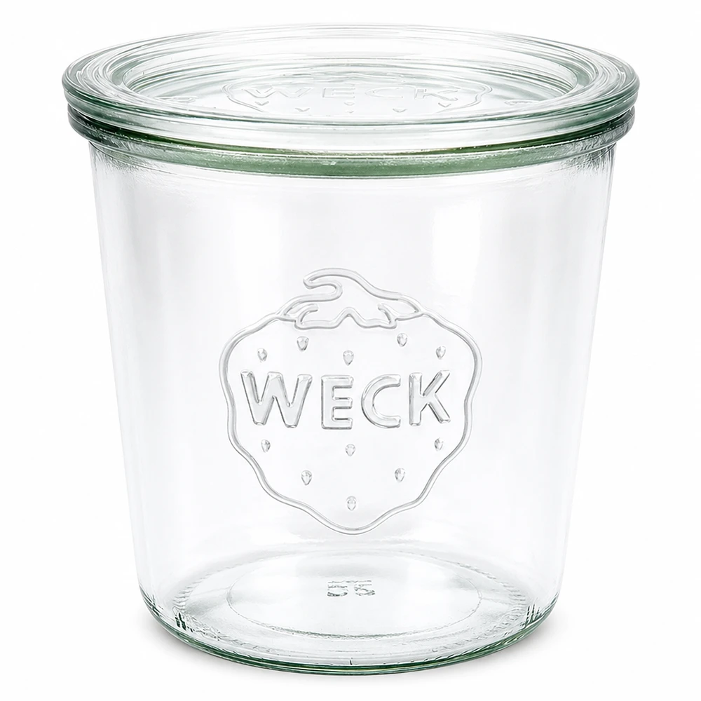 WECK 580ml słoik ze szklaną pokrywką RR100 Przezroczysty słoik do konserwowania i przechowywania.