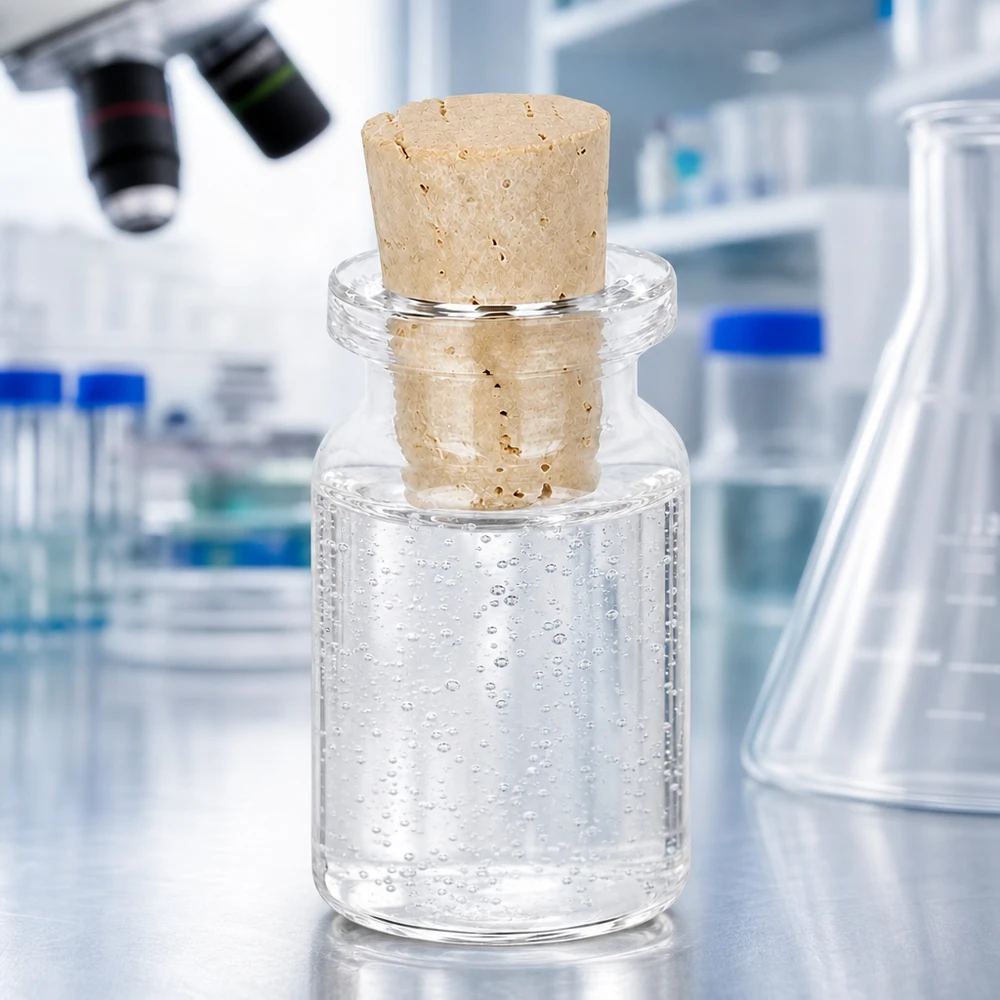 Przezroczysta szklana butelka 5 ml z korkiem 11/14 mm Kompakte Glasflasche 5ml mit breiter Korköffnung 11/14mm für Laborproben und Reagenzien