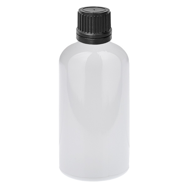 Butelka z zakraplaczem 100 ml, 1 mm, czarna, zamknięcie zabezpieczające przed otwarciem przez osoby nieuprawnione WhiteLine UT18/100 Butelka z zakraplaczem 100 ml, 1 mm, czarna, zamknięcie zabezpieczające przed otwarciem przez osoby nieuprawnione WhiteLine UT18/100