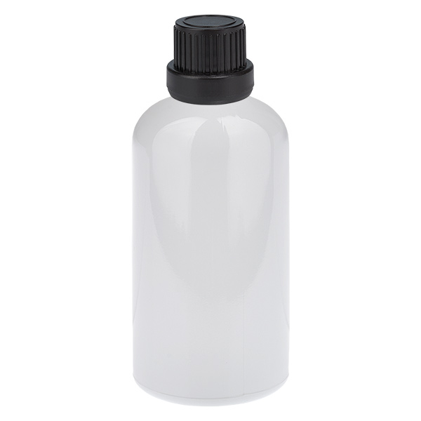 Butelka 100 ml, zakrętka 11 mm, czarna, zabezpieczenie przed otwarciem przez dzieci WhiteLine UT18/100 Butelka 100 ml, zakrętka 11 mm, czarna, zabezpieczenie przed otwarciem przez dzieci WhiteLine UT18/100