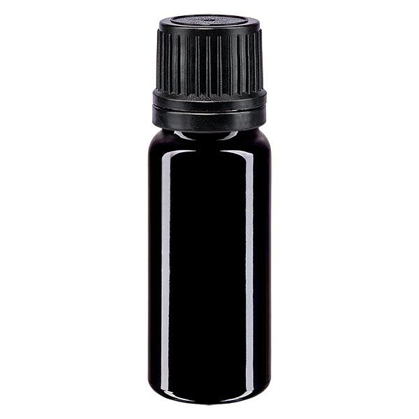 Butelka apteczna viol. 10ml zakrętka v. czarny nalewak r. OV Butelka apteczna viol. 10ml zakrętka v. czarny nalewak r. OV