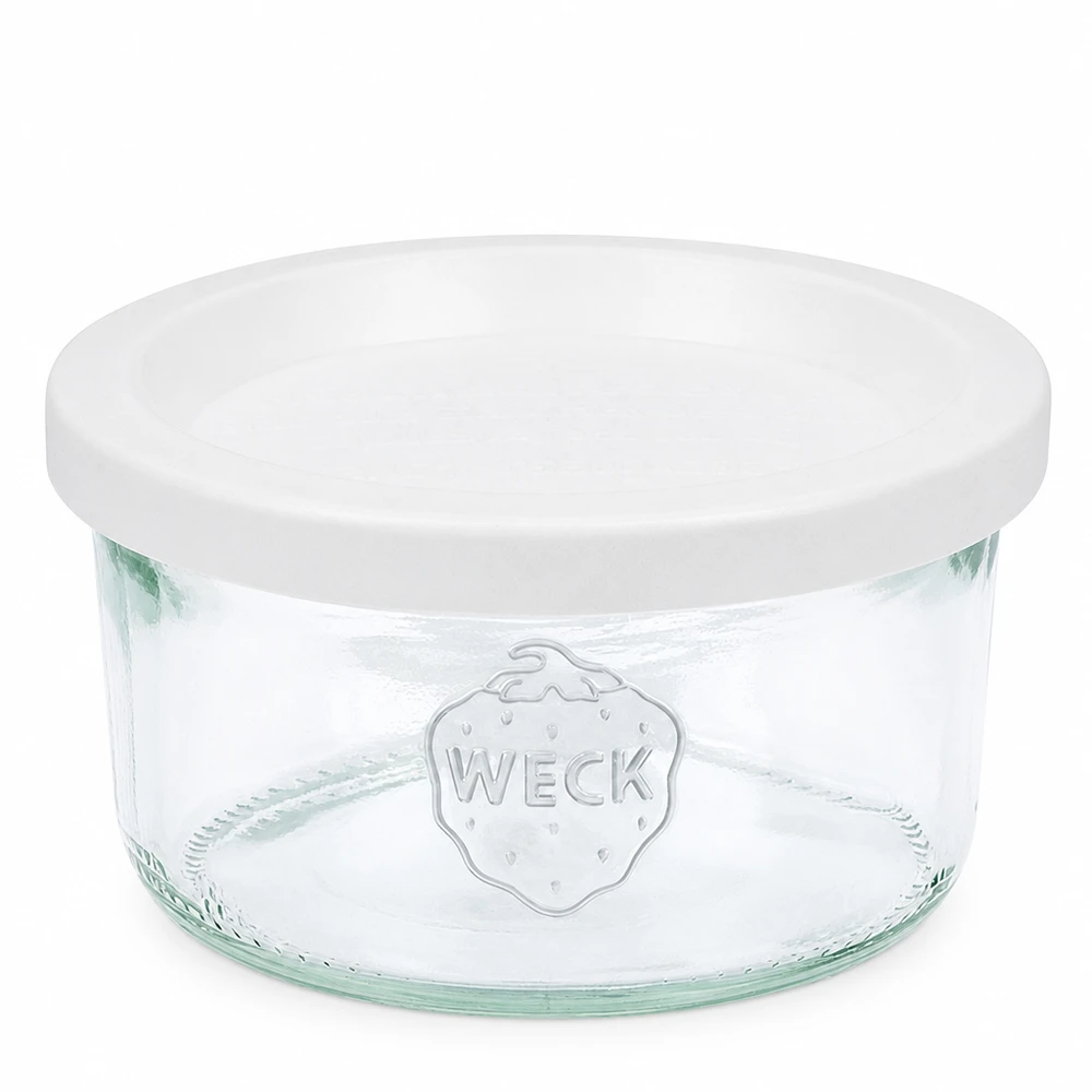 WECK 165ml słoik z białą pokrywką RR80 Przezroczysty szklany słoik do przetworów