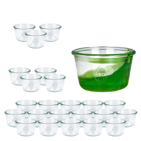 Zestaw 24 słoików Weck 370 ml, słoiki z pokrywką Zestaw 24 słoików Weck 370 ml, słoiki z pokrywką