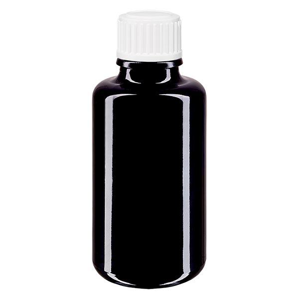 Butelka apteczna viol. 30ml zakrętka białe kuleczki St Butelka apteczna viol. 30ml zakrętka białe kuleczki St