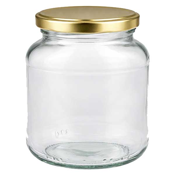 370 ml słoik owalny z pokrywką BasicSeal, złoty UNiTWIST