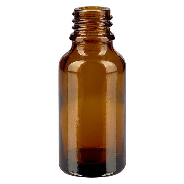 Butelka z zakraplaczem 20 ml DIN 18 wykonana z bursztynowego szk&#322;a