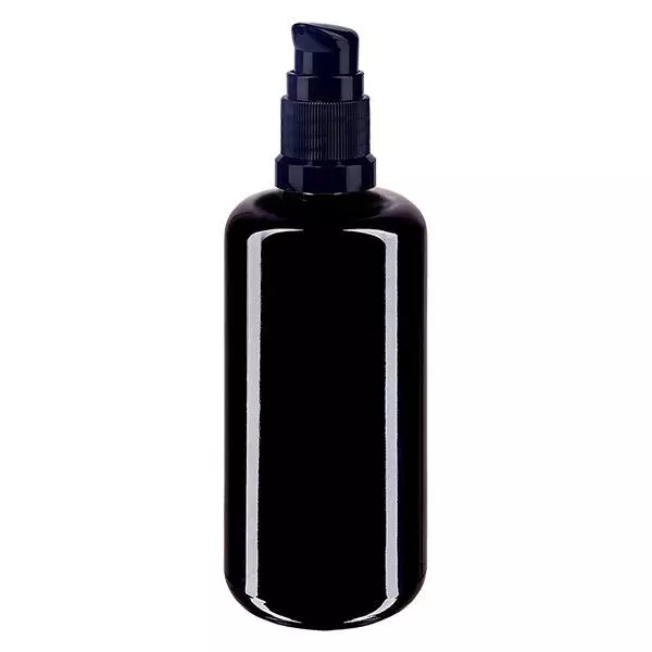 Butelka apteczna viol. 200ml zakrętka z pompką czarna szt. Butelka apteczna viol. 200ml zakrętka z pompką czarna szt.