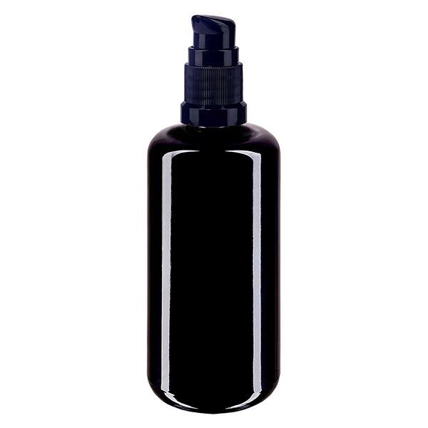 Butelka apteczna viol. 200ml zakrętka z pompką czarna szt. Butelka apteczna viol. 200ml zakrętka z pompką czarna szt.