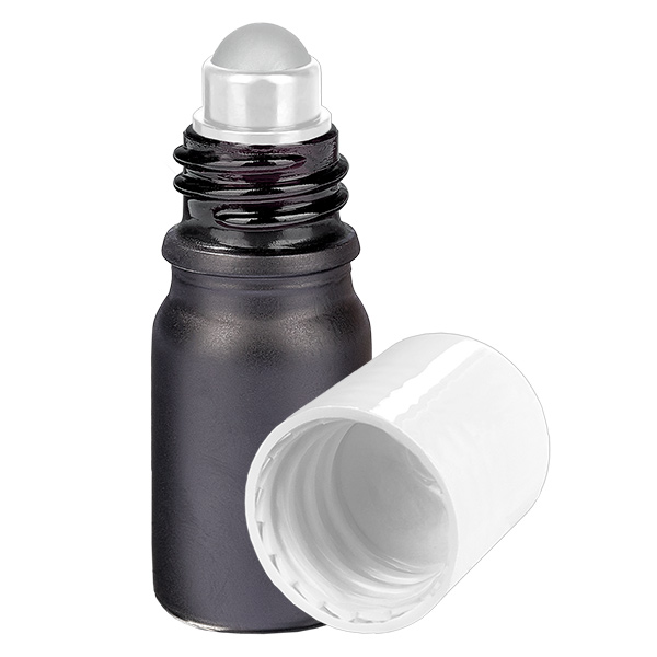Butelka roll-on 5 ml bia&#322;a STD BlackLine UT18/5