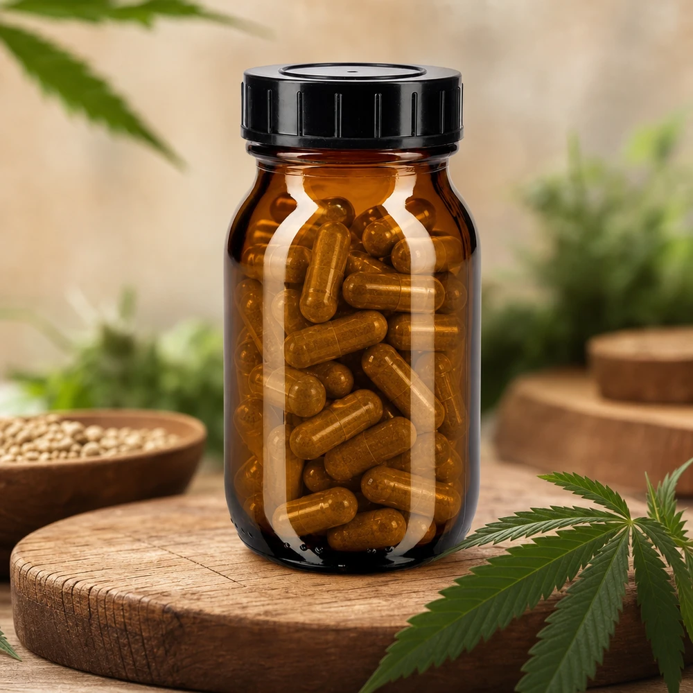 Butelka z szeroką szyjką o pojemności 100 ml z bursztynowego szkła z zakrętką Butelka z szeroką szyjką 100 ml z bursztynowego szkła z szerokim otworem ułatwiającym napełnianie i opróżnianie.