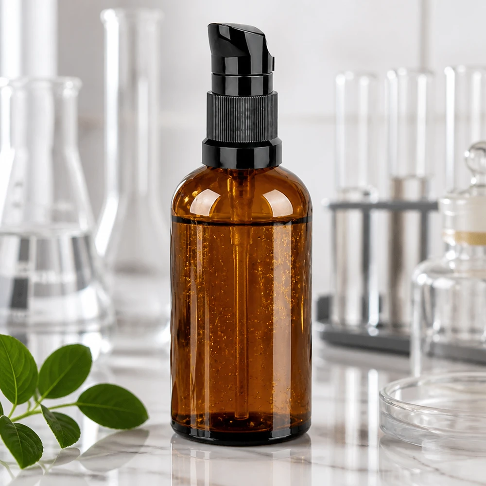 100 ml butelka z pompką czarna STD BrownLine UT18/100 Wysokiej jakości butelka z pompką BrownLine o pojemności 100 ml z precyzyjnym dozownikiem do profesjonalnej aplikacji kosmetyków