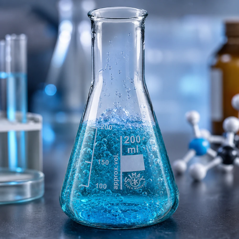 Kolba Erlenmeyera 200 ml z wąską szyjką