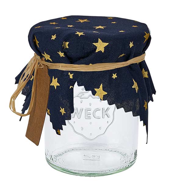 Serwetka materia&#322;owa niebieska ze z&#322;otymi gwiazdkami 150x150mm kwadratowa