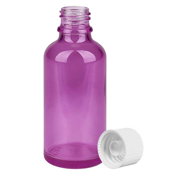 Butelka 50 ml z zakr&#281;tk&#261; 11 mm, bia&#322;a, standardowa PurpleLine UT18/50