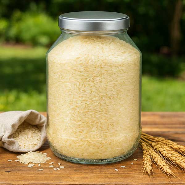 2650 ml okrągły słoik + pokrywka BasicSeal srebrna matowa UN..