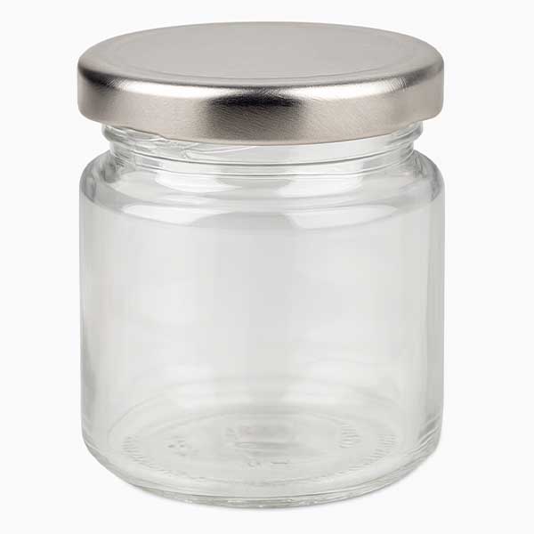 Szklanka okrągła 53 ml z pokrywką BasicSeal srebrna UN..