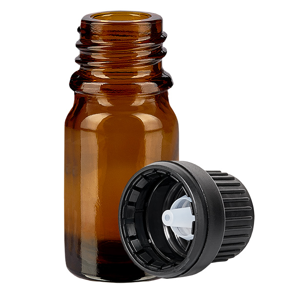 Butelka z zakraplaczem 5 ml 2 mm czarna OV BrownLine UT18/5