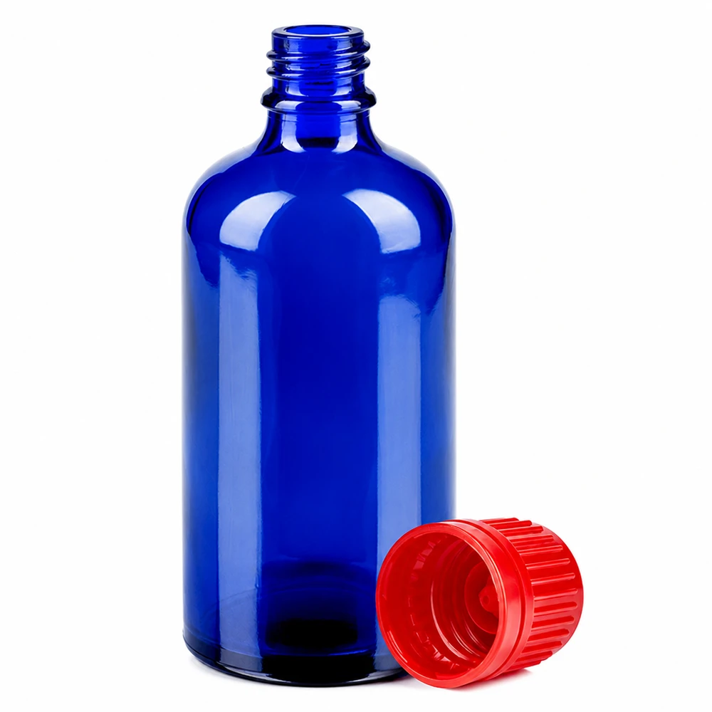 Butelka szklana BlueLine UT18 o pojemności 100 ml z zakrętką 11 mm do zastosowań farmaceutycznych