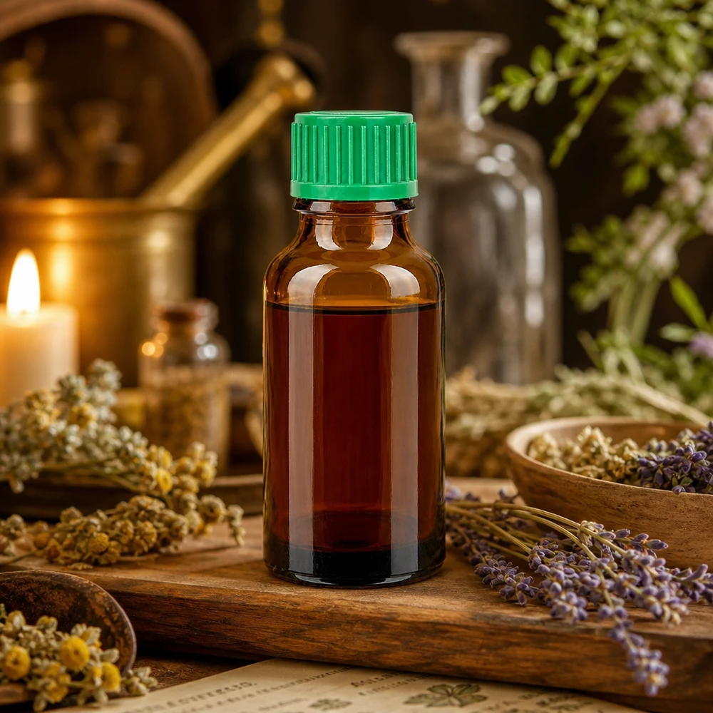 Butelka apteczna 20 ml brązowa z zielonym zakraplaczem do leków homeopatycznych i nalewek
