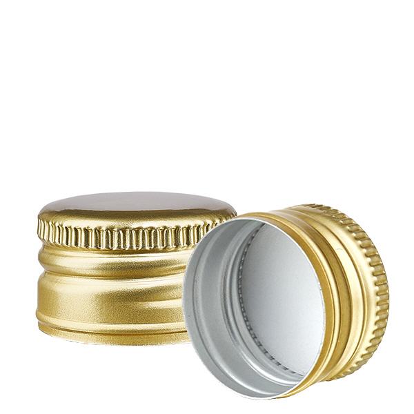 Z&#322;ota aluminiowa nasadka PP22 bez zawini&#281;tej kraw&#281;dzi