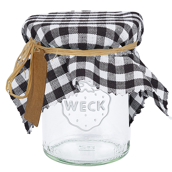 Serwetka materia&#322;owa w kratk&#281; bia&#322;o-czarna 150x150mm kwadratowa