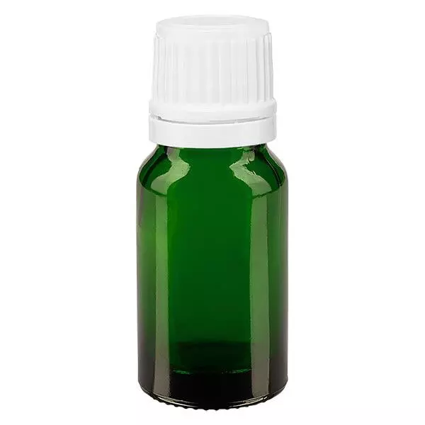 Butelka apteczna zielona 10ml drip v. 1,2 mm biały OV