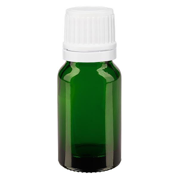 Butelka apteczna zielona 10ml drip v. 1,2 mm biały OV Butelka apteczna zielona 10ml drip v. 1,2 mm biały OV