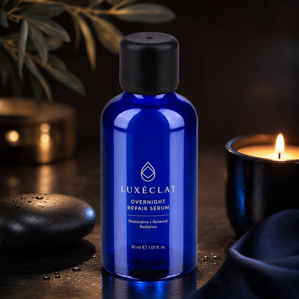 50 ml szklana butelka BlueLine ze standardową zakrętką 6 mm do wysokiej jakości produktów kosmetycznych i serum