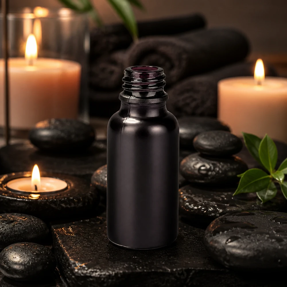 Butelka apteczna 20 ml BlackLine UT18/20 UNiTWIST Wysokiej jakości butelka apteczna BlackLine 20 ml z ochroną przed promieniowaniem UV dzięki czarnemu szkłu i zakrętce UNiTWIST