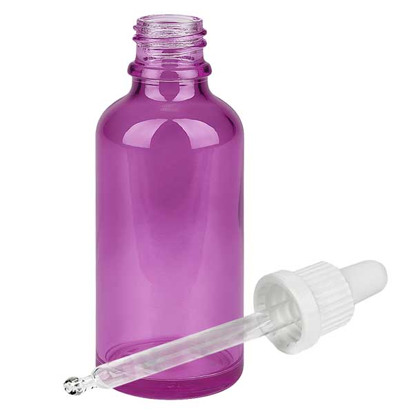 Butelka z pipet&#261; 50 ml z bia&#322;&#261; zakr&#281;tk&#261; Originality PurpleLine UT18/50