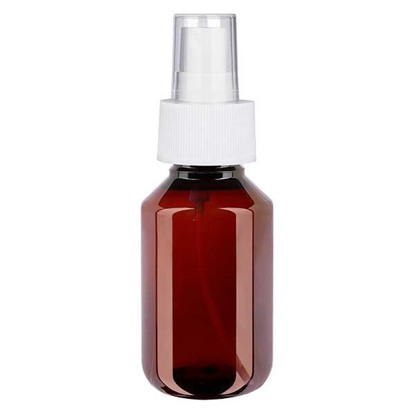 Butelka PET 100ml z atomizerem bia&#322;a