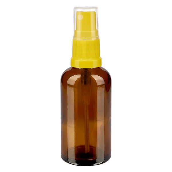 50 ml butelka ze spryskiwaczem &#380;&#243;&#322;ta/przezroczysta STD BrownLine UT18/50