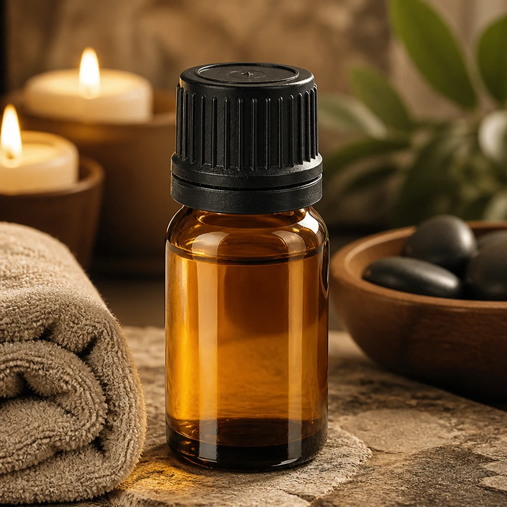 Butelka z zakraplaczem 5 ml 1 mm czarna OV BrownLine UT18/5 Wysokiej jakości butelka z zakraplaczem o pojemności 5 ml wykonana z bursztynowego szkła chroniącego przed promieniowaniem UV z ergonomiczną czarną zakrętką.