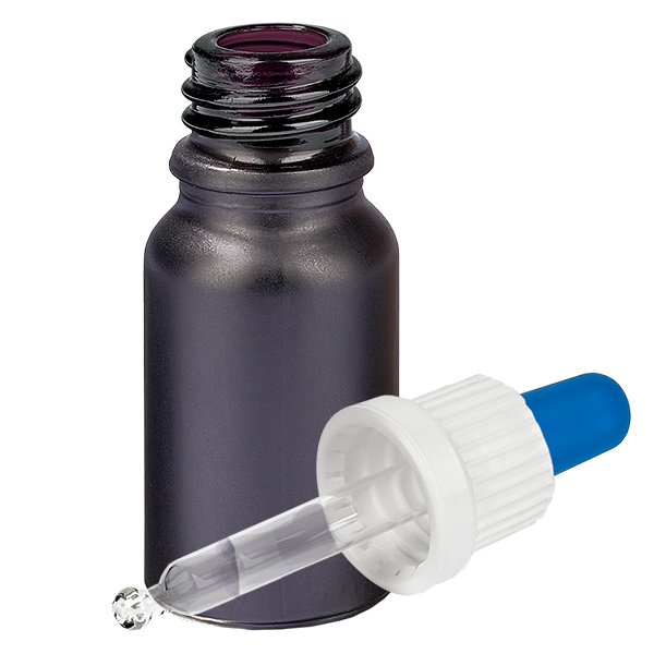 Butelka z pipetą 10 ml biała/niebieska OV BlackLine UT18/10 Butelka z pipetą 10 ml biała/niebieska OV BlackLine UT18/10